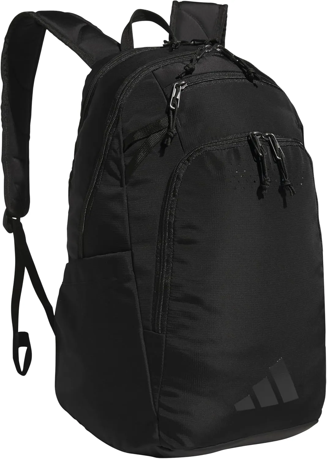 adidas Defender 5 Team Sports Backpack (33L) Durable Large Athletic Gym Laptop Travel Bag, Black/Black, One Size