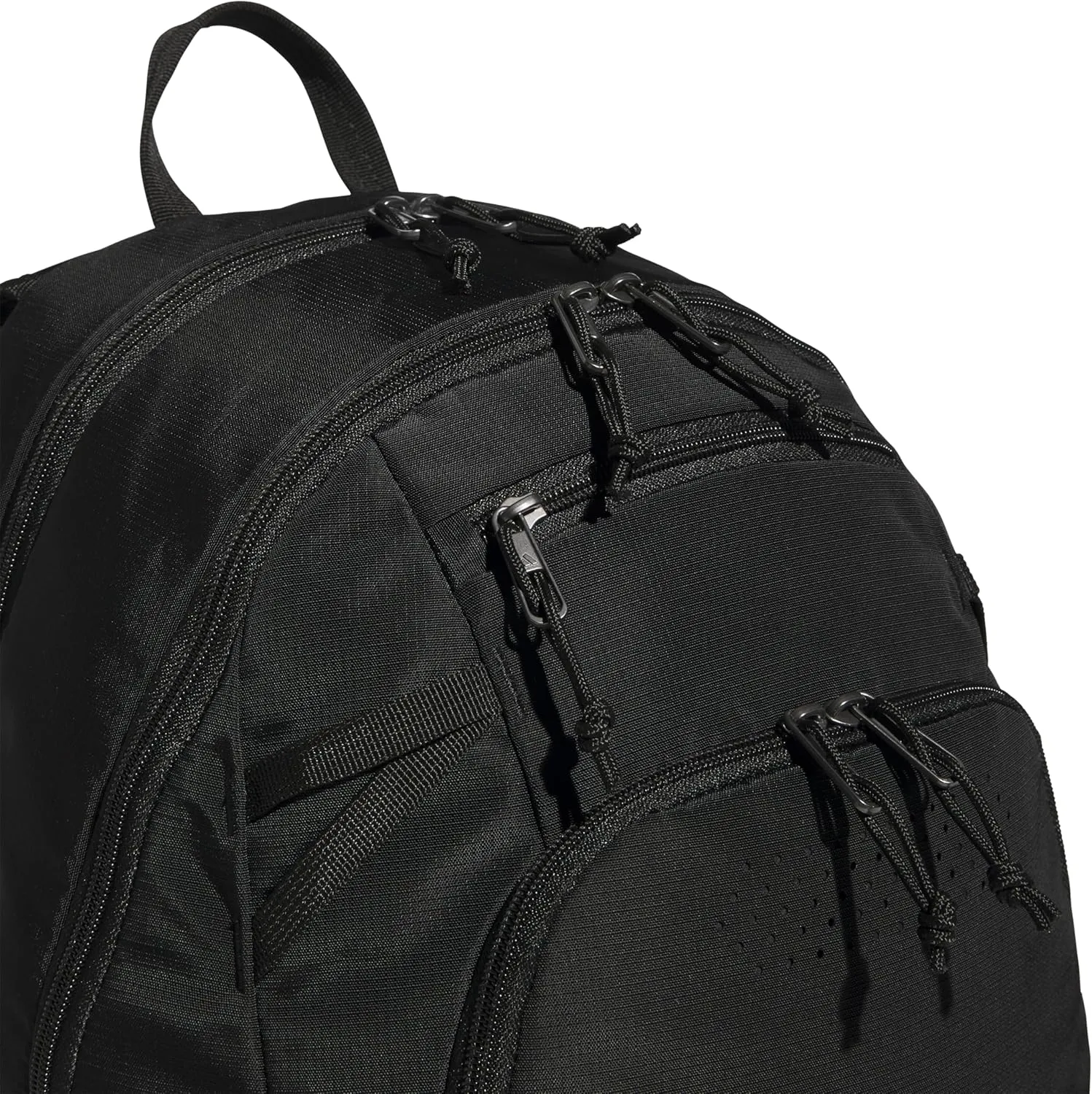adidas Defender 5 Team Sports Backpack (33L) Durable Large Athletic Gym Laptop Travel Bag, Black/Black, One Size