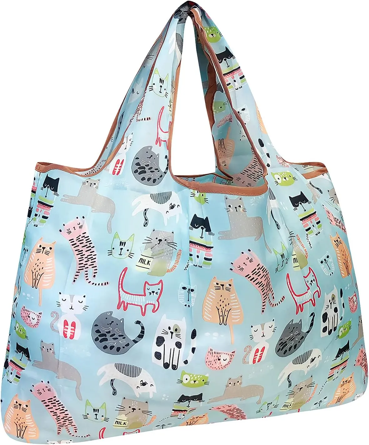 Allydrew Large Foldable Tote Nylon Reusable Grocery Bags