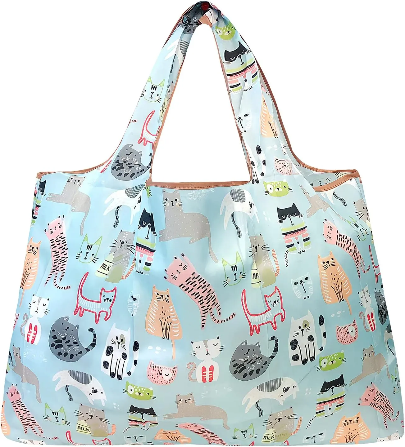 Allydrew Large Foldable Tote Nylon Reusable Grocery Bags
