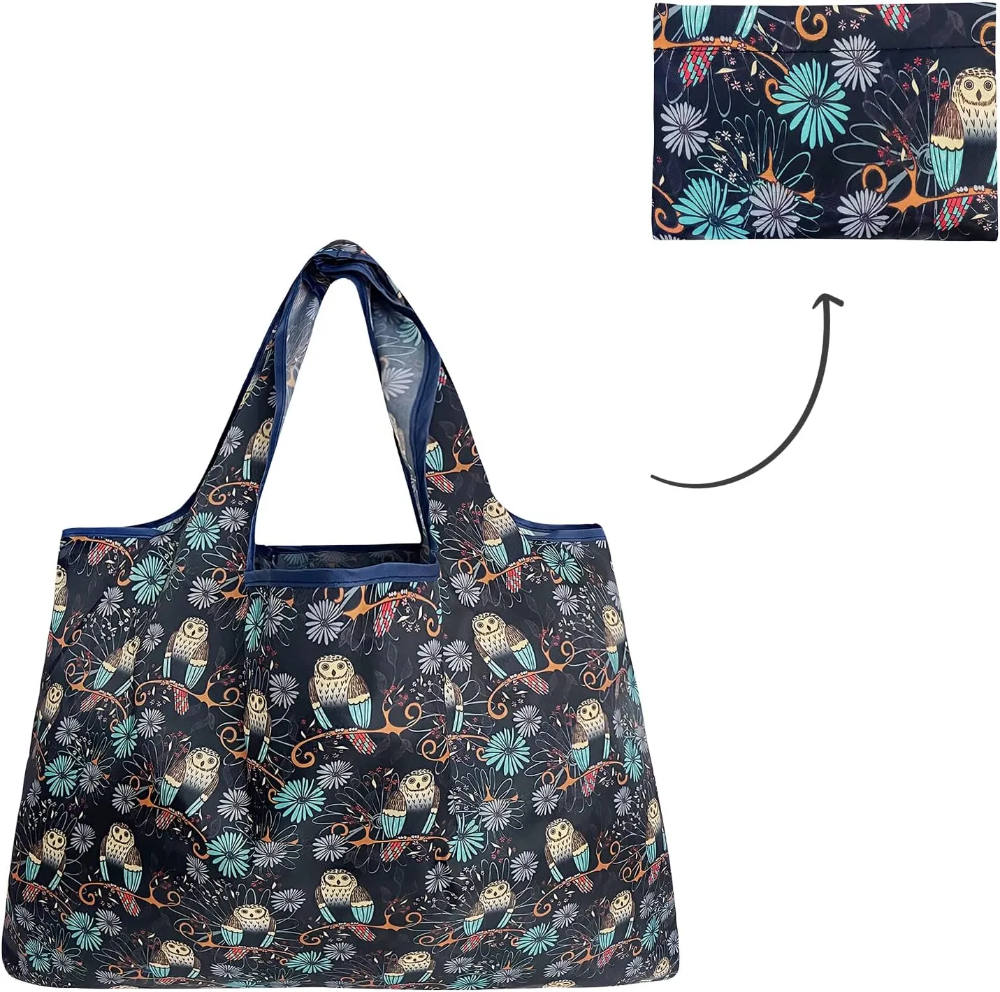 Allydrew Large Foldable Tote Nylon Reusable Grocery Bags