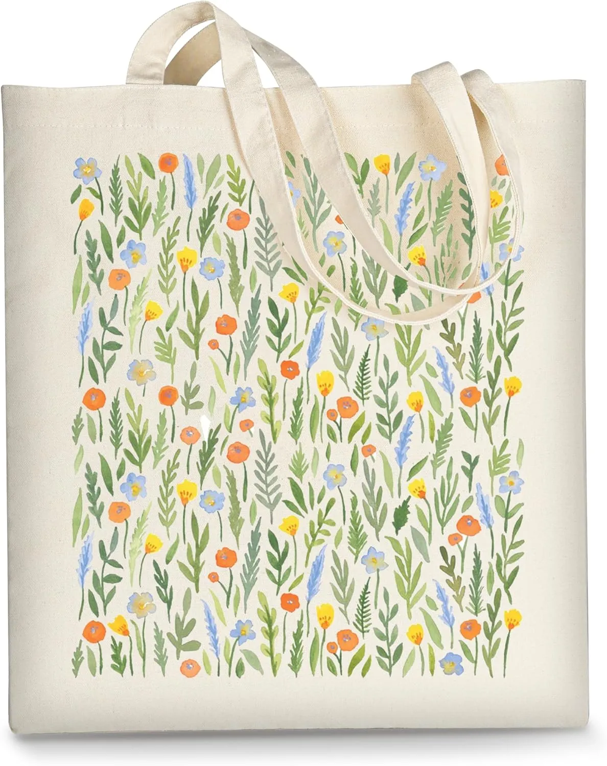 AUSVKAI Canvas Tote Bag for Women, Aesthetic Cute Grocery Grocery Reusable Cotton Gift Bag for Shooping Beach Trendy Gifts