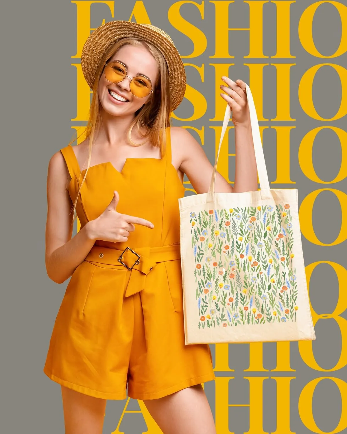 AUSVKAI Canvas Tote Bag for Women, Aesthetic Cute Grocery Grocery Reusable Cotton Gift Bag for Shooping Beach Trendy Gifts