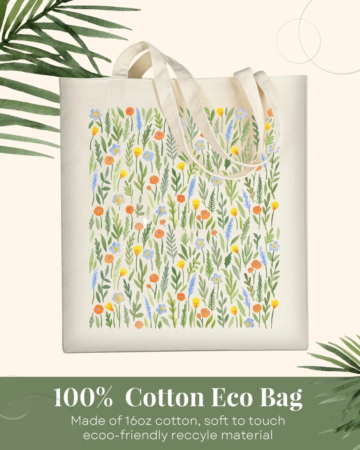 AUSVKAI Canvas Tote Bag for Women, Aesthetic Cute Grocery Grocery Reusable Cotton Gift Bag for Shooping Beach Trendy Gifts