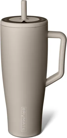 BrMate Era 40 oz Tumbler with Handle and Straw | 100% Leakproof Insulated Tumbler with Lid and Straw | Made of Stainless Steel | Cup Holder Friendly Base | 40oz (Mocha)