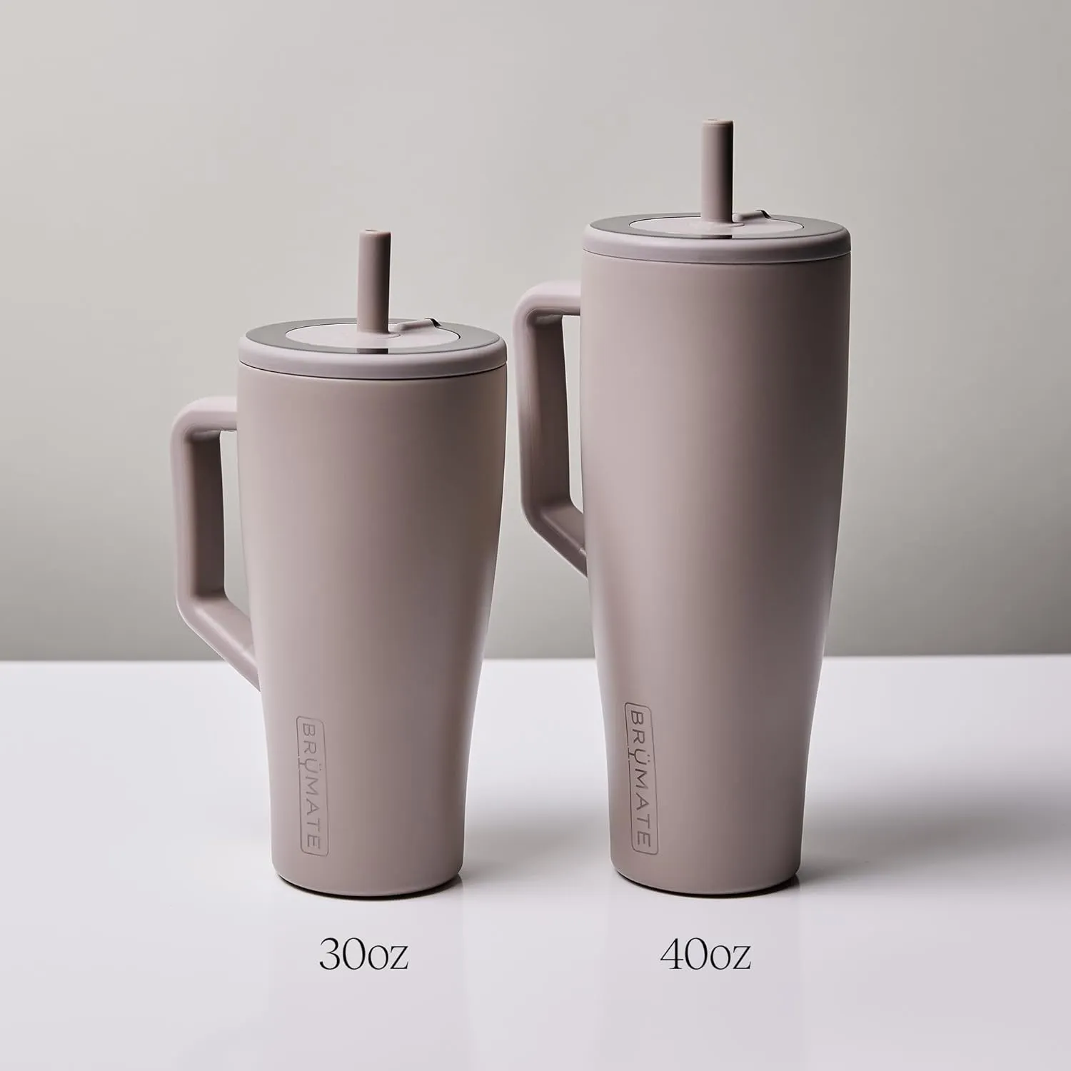 BrMate Era 40 oz Tumbler with Handle and Straw | 100% Leakproof Insulated Tumbler with Lid and Straw | Made of Stainless Steel | Cup Holder Friendly Base | 40oz (Mocha)