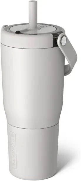 BrMate Resa 25oz 100% Leakproof Travel Tumbler with Handle & Straw | Flexible Soft Sip Straw | Silicone Sleeve for Durability | Stainless Steel | Cup Holder & Travel Friendly | (Dune)