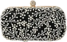 Comeon Women Rhinestone Clutch Evening Bags Pearl Clutch Purse Wedding Prom Purse Formal Cocktail Party Handbag