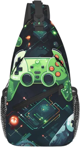 Gamepad Circuit Version Cross Chest Bag Diagonally - Durable Hiking Daypacks with Large Capacity and Adjustable Straps