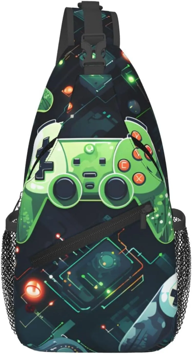 Gamepad Circuit Version Cross Chest Bag Diagonally - Durable Hiking Daypacks with Large Capacity and Adjustable Straps