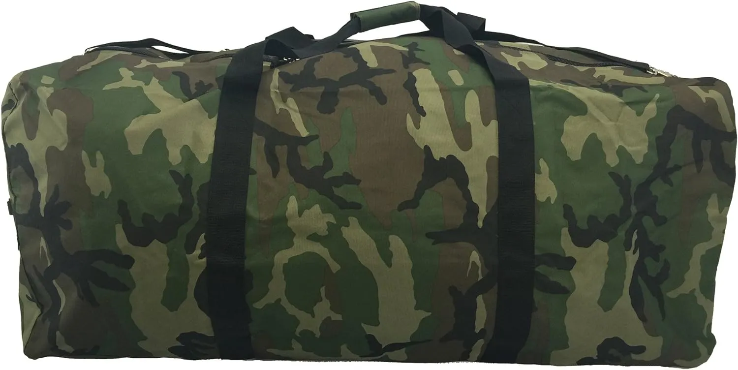 Heavy Duty Cargo Duffel Large Sport Gear Drum Set Equipment Hardware Travel Bag Rooftop Rack Bag (36" x 17" x 17", Camouflage)
