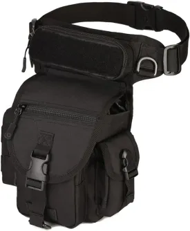 Hebetag Nylon Drop Leg Bag Hiking Waist Pack for Men Women Tactical Motorcycle Bike Cycling Riding Travel Outdoor Sports Fanny Pouch