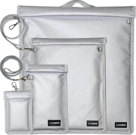 Large Faraday Bags - 4 Pack Faraday Bag for Phone & Laptop & Tablet & Key Fob, Faraday Cage RFID Signal Blocker, Faraday Pouch with Lanyard, Key Fob Protector Anti-Hacking Faraday Sleeve