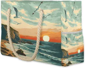 Large Tote Beach Bags for Women with Zipper Waterproof Sandproof Swim Pool Grocery Gym Travel Bag