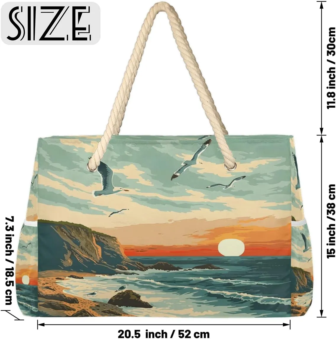 Large Tote Beach Bags for Women with Zipper Waterproof Sandproof Swim Pool Grocery Gym Travel Bag