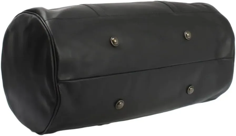 Leather Travel Duffel Travel Companion for Men and Women - Holiday Bag, Classic Gift, Weekend Bag, Overnight Full Grain Retro, Sport Gym, Airplane Luggage Carry on Luggage Bag (Black)