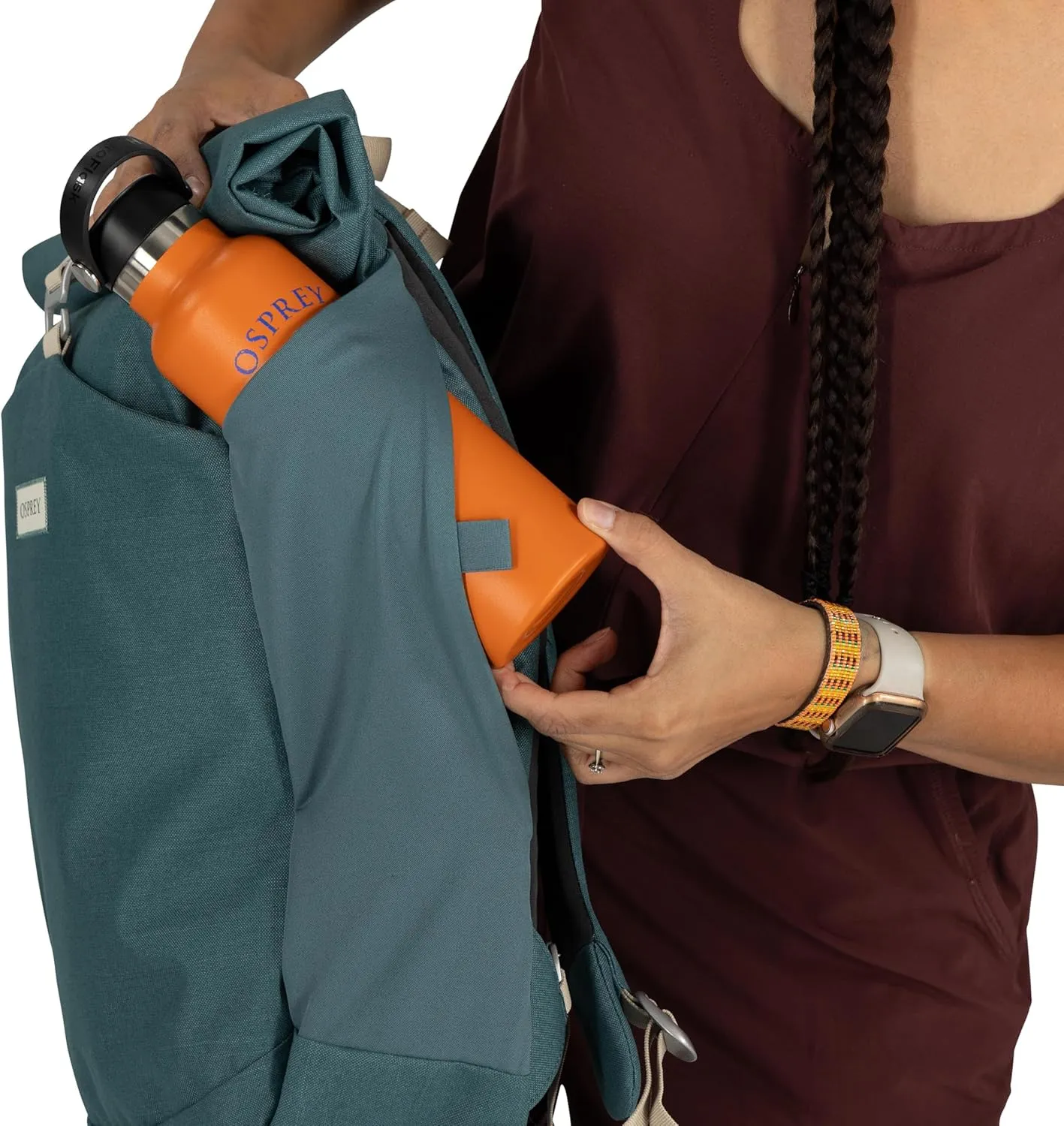 Osprey Arcane Roll Top Commuter Backpack, Toffee Orange