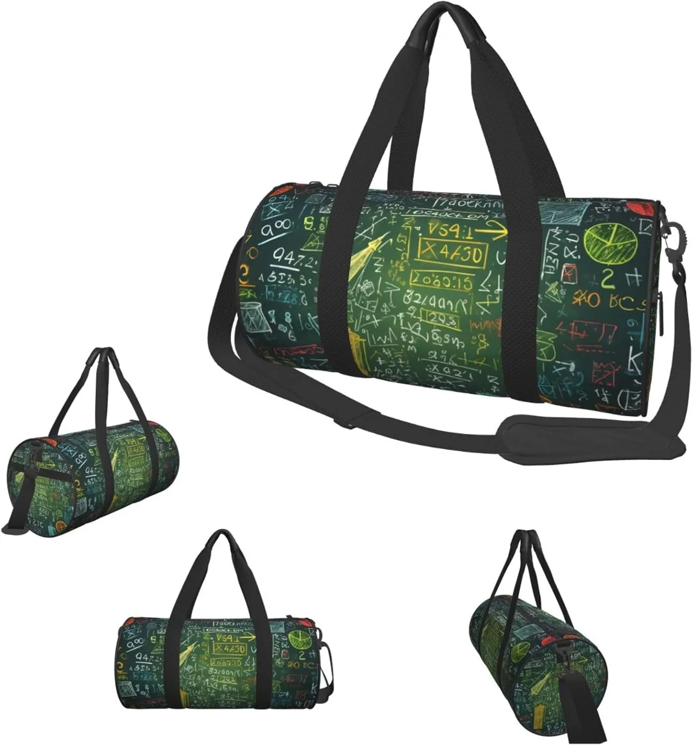Sports Gym Bag for Women Men Travel Duffel Bag Tote Weekender Bag Carry on Overnight Bag for Travel Swimming Fitness Workout Sports Math question Duffle Bag