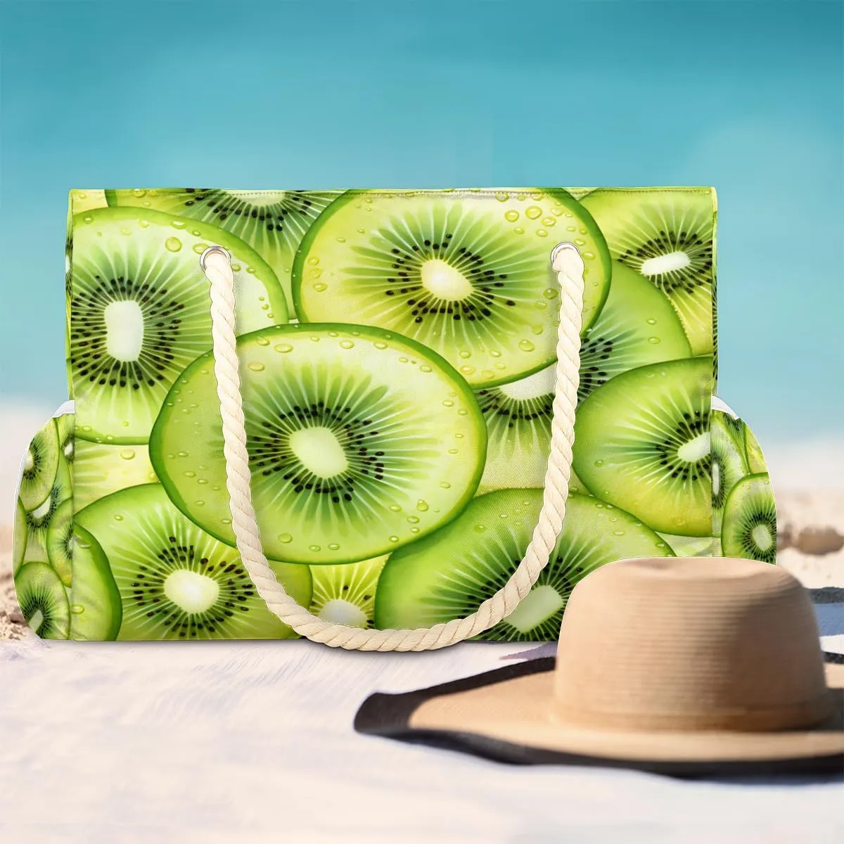Tote Beach Bag for Women Large Zipper Beach Bags Waterproof Sandproof Cute Owls Gym Swim Pool Travel Bag