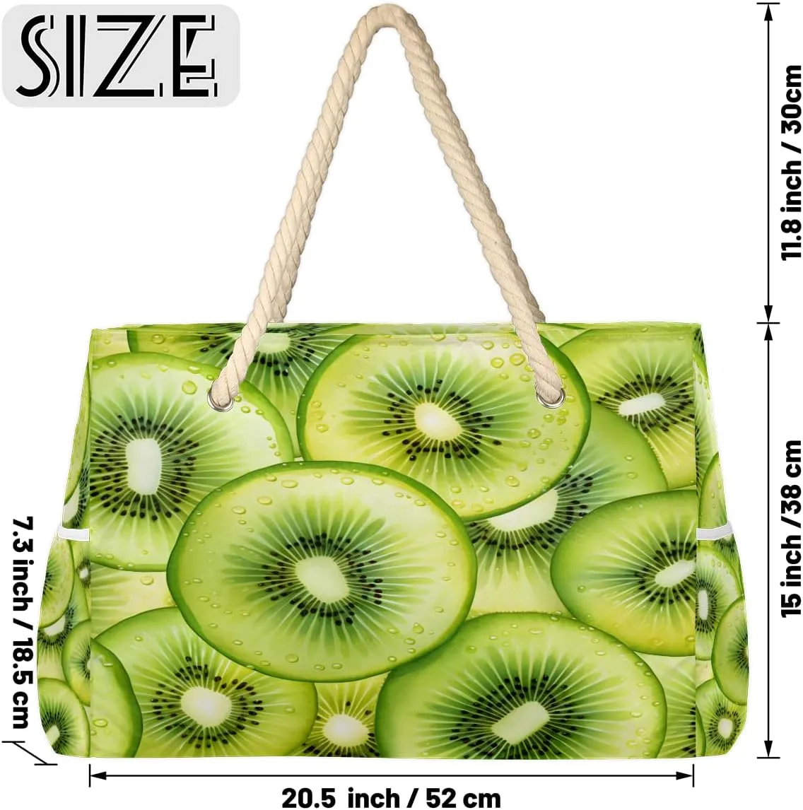 Tote Beach Bag for Women Large Zipper Beach Bags Waterproof Sandproof Cute Owls Gym Swim Pool Travel Bag