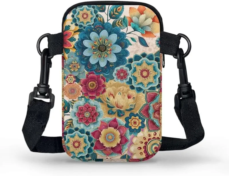 Zip Small Crossbody Bag for Women, Cartoon Cats Puppy Small Crossbody Phone Purse Wallet Bag Shoulder Fanny Pack