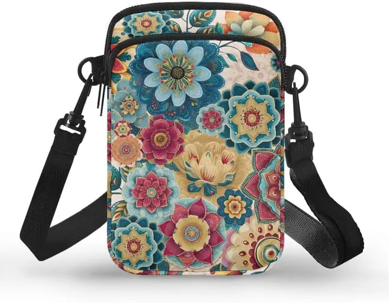 Zip Small Crossbody Bag for Women, Cartoon Cats Puppy Small Crossbody Phone Purse Wallet Bag Shoulder Fanny Pack