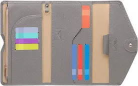 ZOPPEN Mulit-purpose Rfid Blocking Passport Holder Travel Wallet (Ver.4) Passport and Vaccine Card Holder ComboTri-fold Document Organizer Travel Essentials